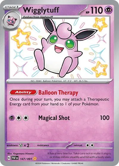 Wigglytuff 147/091 - Paldean Fates - Shiny Rare by Light Collectibles on MYNTED