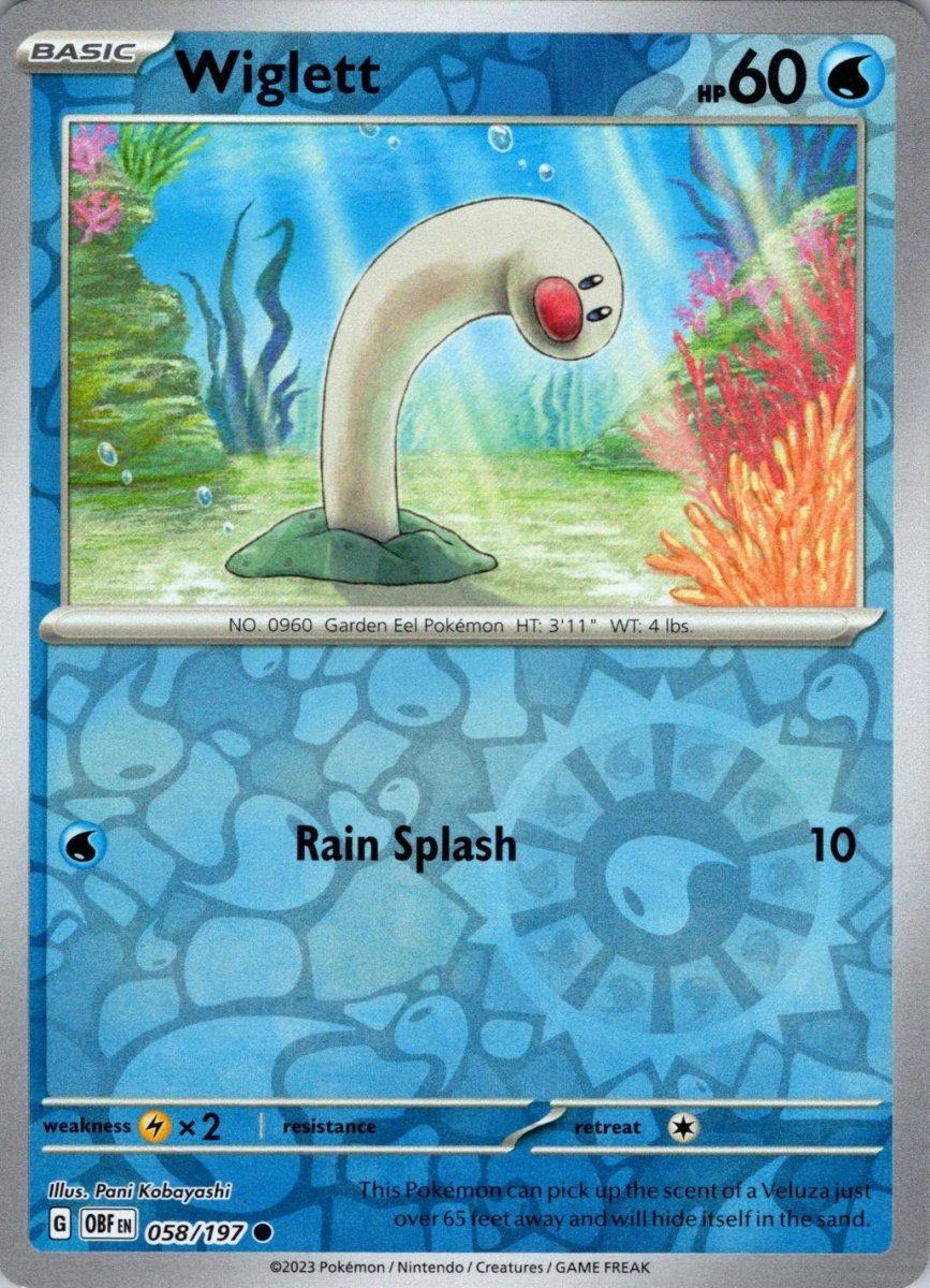 Wiglett [Reverse Holo] 58 Pokemon Obsidian Flames by Moe‘s Vault on MYNTED