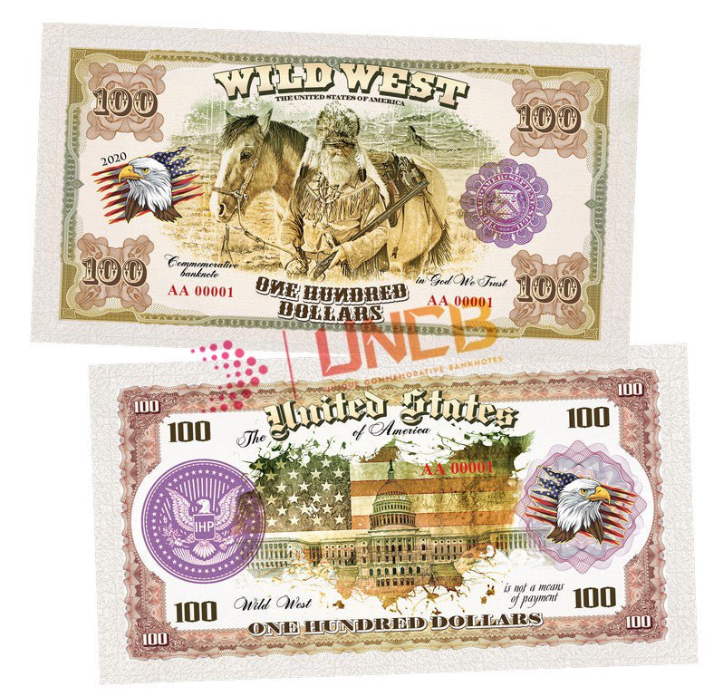 Wild West Series - Trapper 100 Dollars UNCB banknote by UNCB on MYNTED