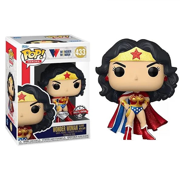 Wonder Woman - Wonder Woman Classic with Cape Diamond Glitter Pop! 433 by Falconloot on MYNTED