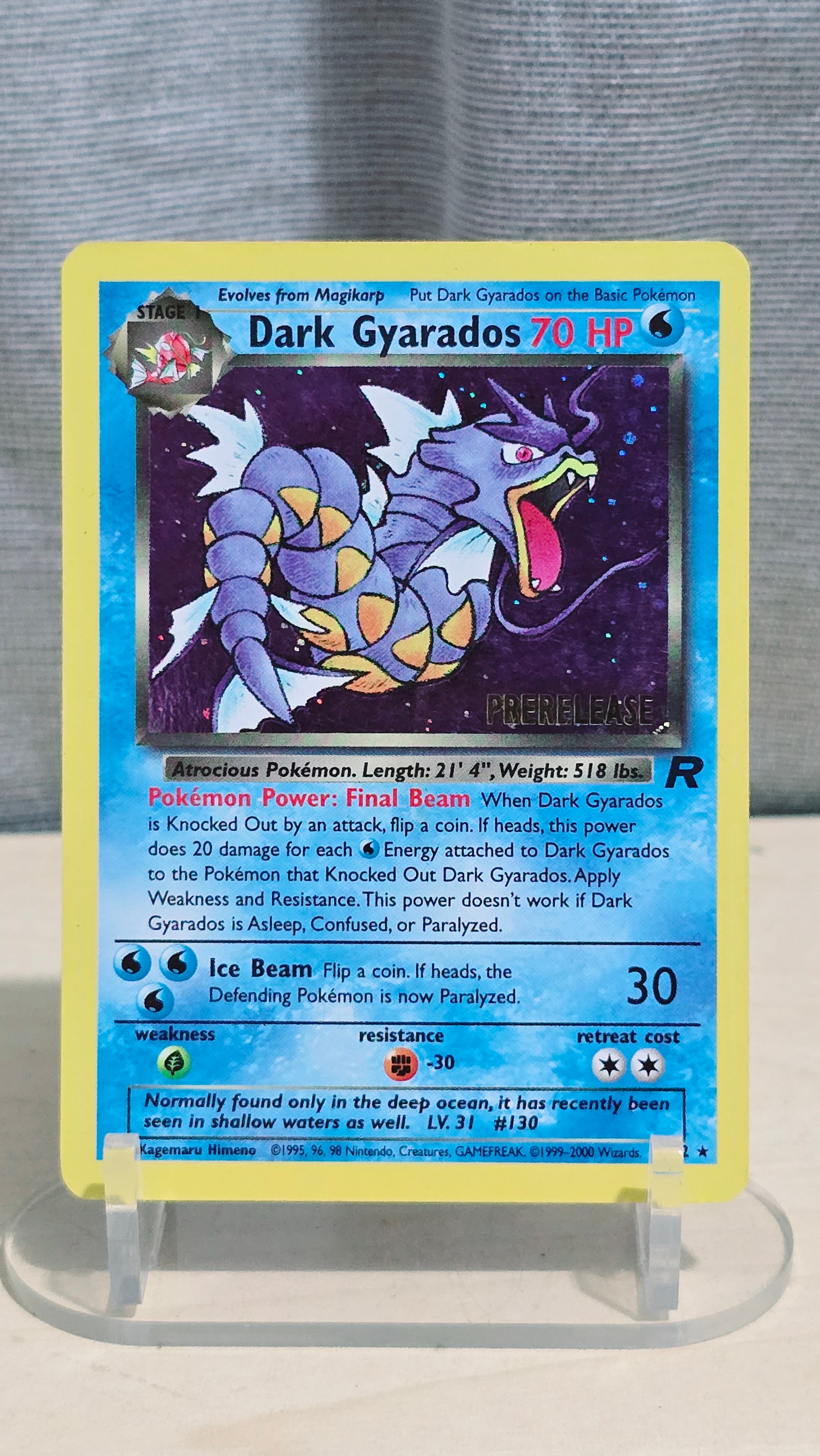 Dark Gyarados (Prerelease) - WoTC Promo - Promo 08/82 - English - LP