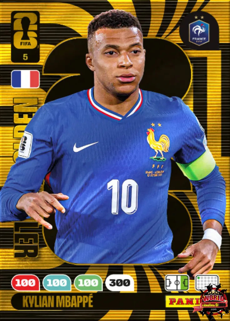 FIFA Panini World Cup Mbappé Golden Baller Xl Adrenaline World Soccer Football