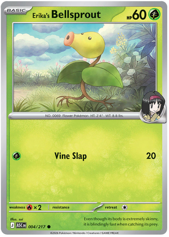 Erika's Bellsprout #004/217 Common | Mega Evolution – Ascended Heroes