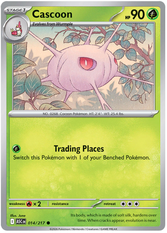 Cascoon #014/217 Common | Mega Evolution – Ascended Heroes