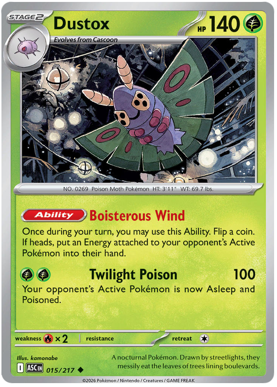 Dustox #015/217 Uncommon | Mega Evolution – Ascended Heroes