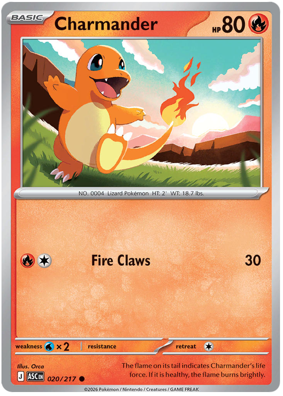 Charmander #020/217 Common | Mega Evolution – Ascended Heroes