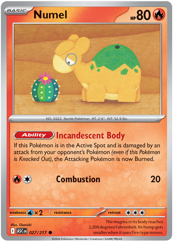 Numel #027/217 Common | Mega Evolution – Ascended Heroes