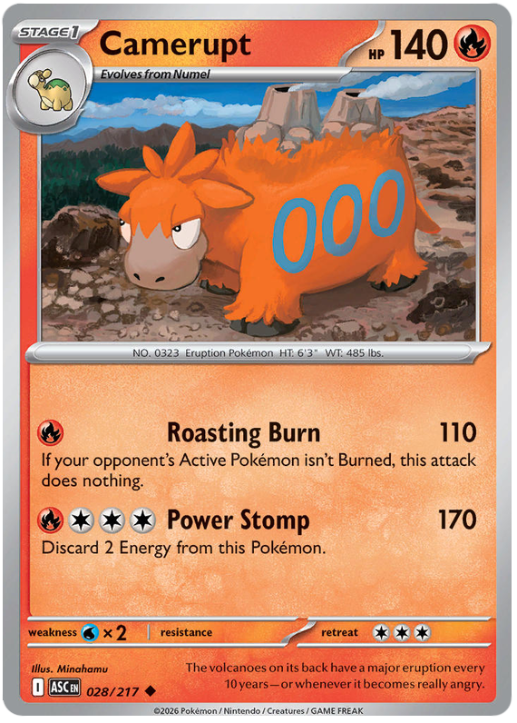 Camerupt #028/217 Uncommon | Mega Evolution – Ascended Heroes