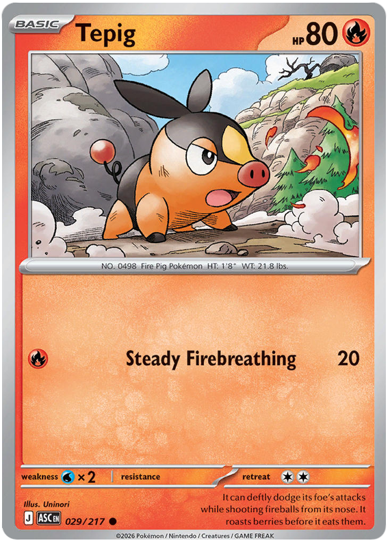 Tepig #029/217 Common | Mega Evolution – Ascended Heroes