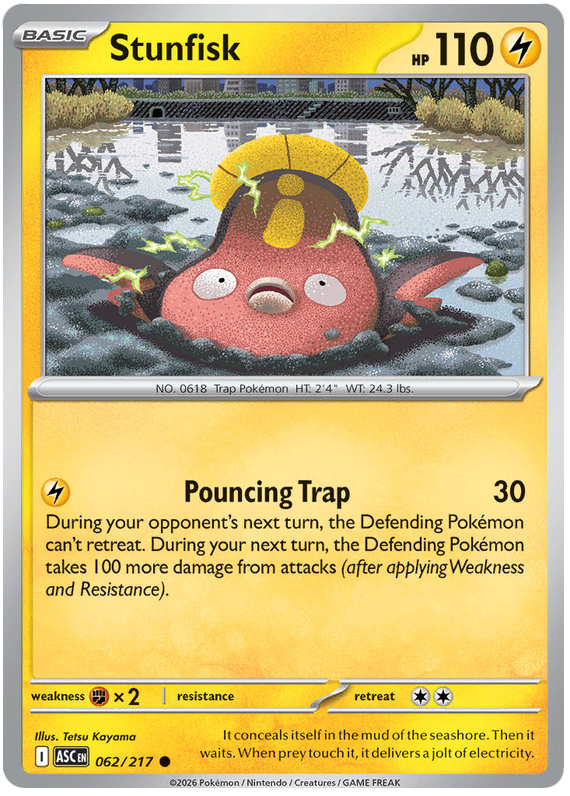 Stunfisk #062/217 Common | Mega Evolution – Ascended Heroes