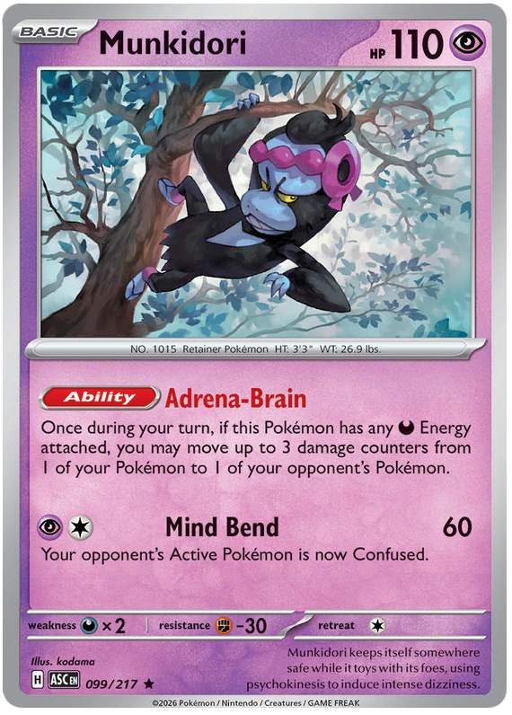 Munkidori #099/217 Holo Rare | Mega Evolution – Ascended Heroes