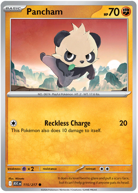 Pancham #115/217 Common | Mega Evolution – Ascended Heroes