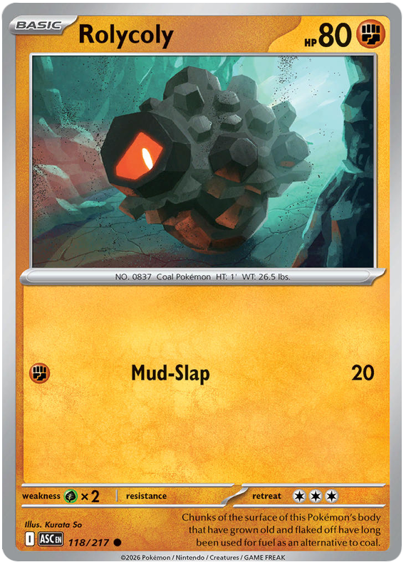 Rolycoly #118/217 Common | Mega Evolution – Ascended Heroes