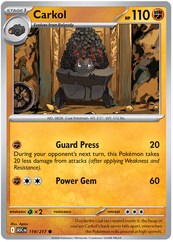 Carkol #119/217 Common | Mega Evolution – Ascended Heroes