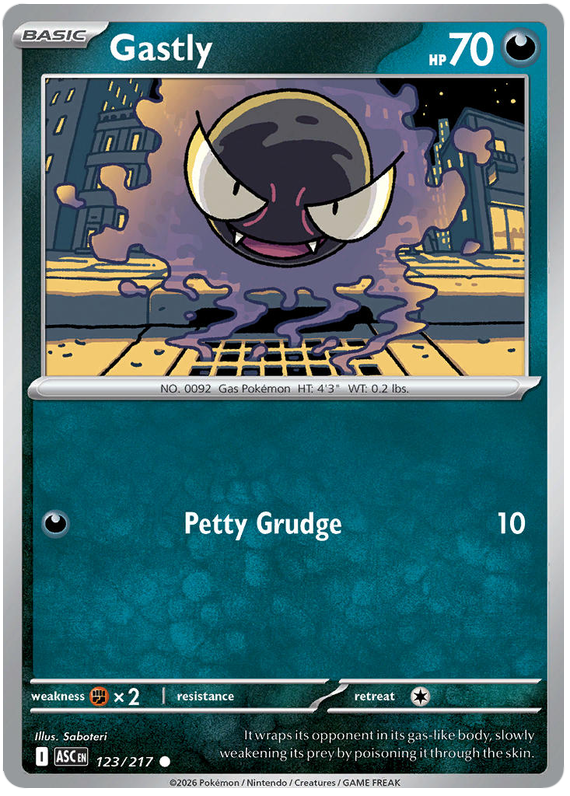 Gastly #123/217 Common | Mega Evolution – Ascended Heroes
