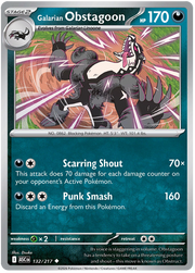 Galarian Obstagoon #132/217 Uncommon | Mega Evolution – Ascended Heroes