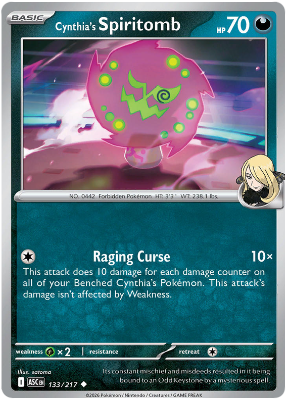 Cynthia's Spiritomb #133/217 Uncommon | Mega Evolution – Ascended Heroes