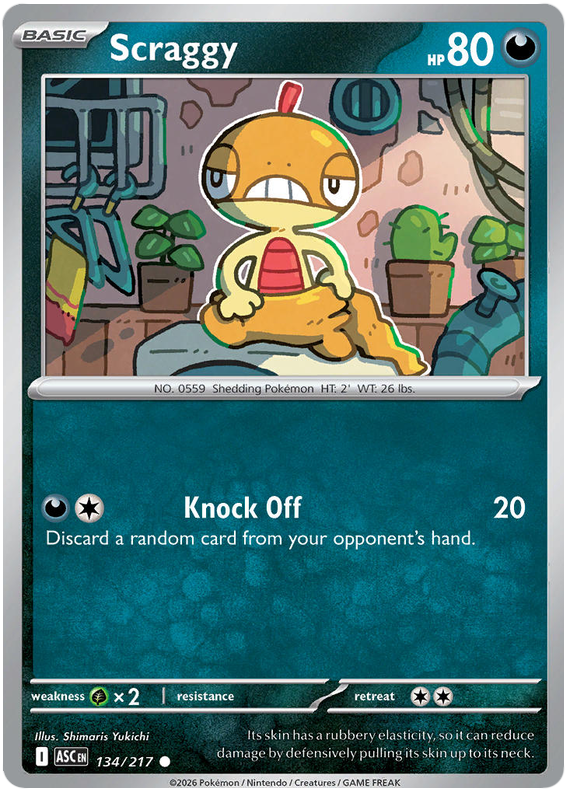 Scraggy #134/217 Common | Mega Evolution – Ascended Heroes