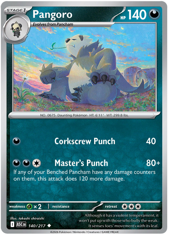 Pangoro #140/217 Uncommon | Mega Evolution – Ascended Heroes