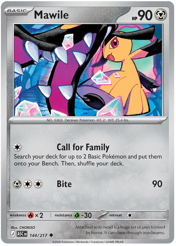 Mawile #144/217 Uncommon | Mega Evolution – Ascended Heroes