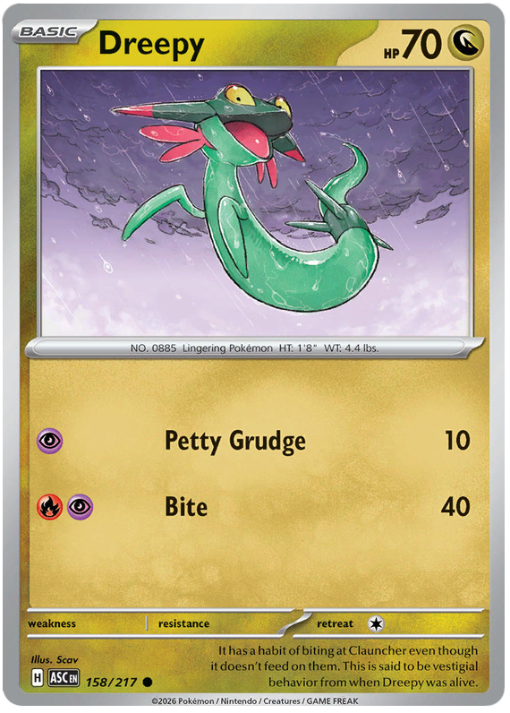 Dreepy (Quick Ball) #158/217 Reverse Holo | Mega Evolution – Ascended Heroes