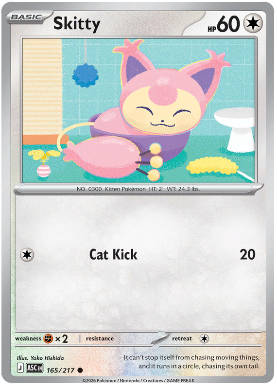 Skitty #165/217 Common | Mega Evolution – Ascended Heroes