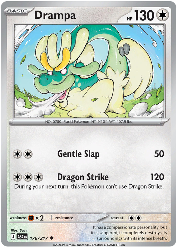 Drampa #176/217 Uncommon | Mega Evolution – Ascended Heroes