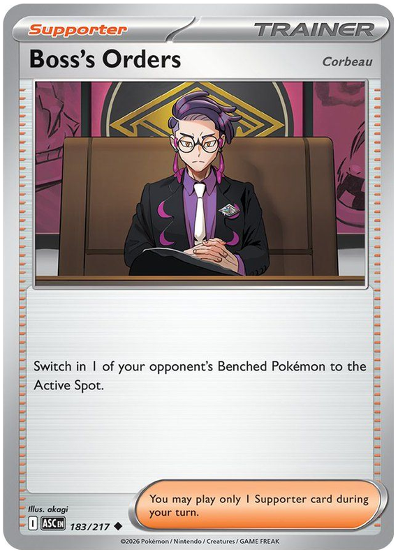 Boss's Orders [Corbeau] #183/217 Uncommon | Mega Evolution – Ascended Heroes