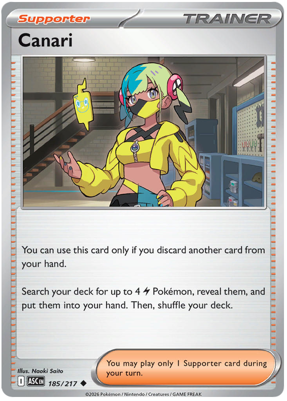 Canari #185/217 Uncommon | Mega Evolution – Ascended Heroes