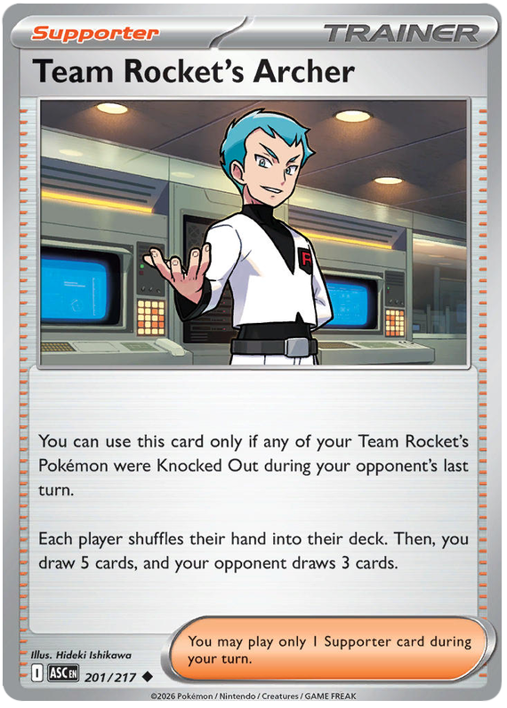 Team Rocket's Archer #201/217 Reverse Holo | Mega Evolution – Ascended Heroes
