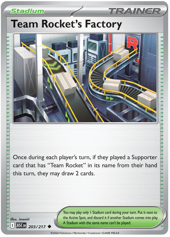 Team Rocket's Factory #203/217 Uncommon | Mega Evolution – Ascended Heroes