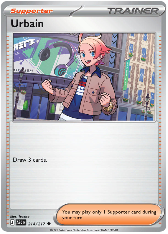 Urbain #214/217 Reverse Holo | Mega Evolution – Ascended Heroes