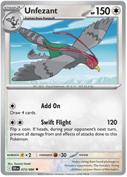 Unfezant #073/086 Uncommon | Scarlet & Violet – Black Bolt