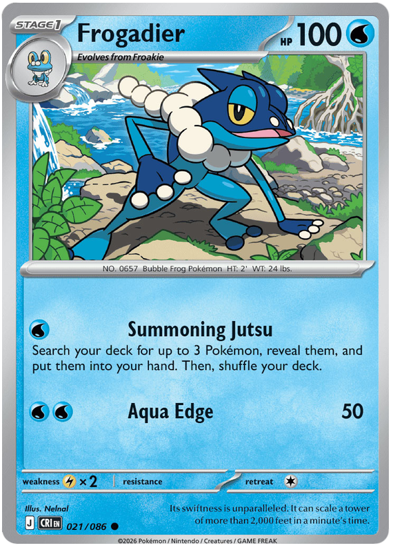 Frogadier #021/086 Common | Mega Evolution – Chaos Rising