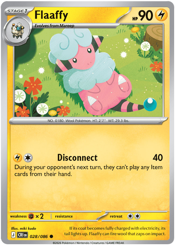 Flaaffy #028/086 Common | Mega Evolution – Chaos Rising