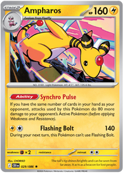 Ampharos #029/086 Holo Rare | Mega Evolution – Chaos Rising