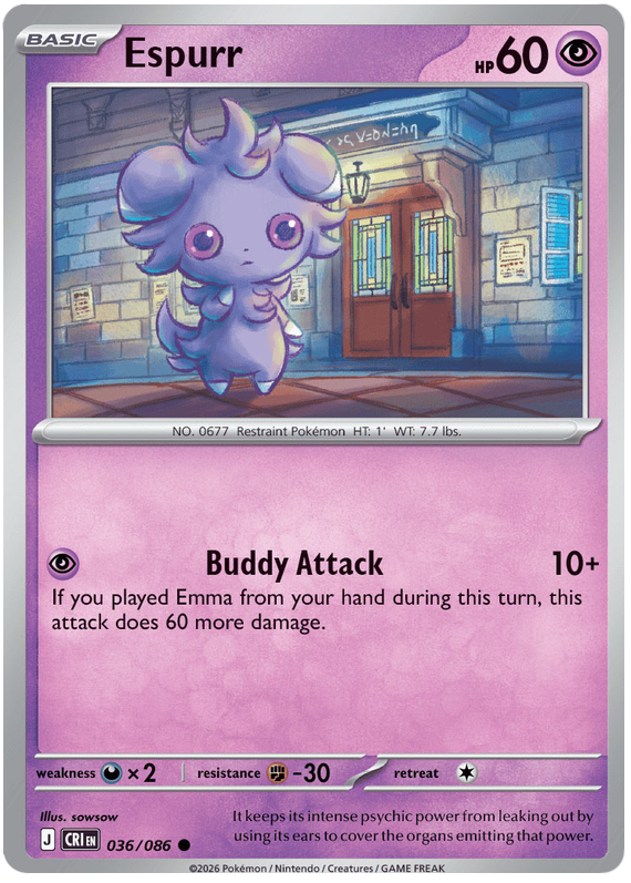 Espurr #036/086 Common | Mega Evolution – Chaos Rising