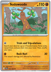 Sudowoodo #043/086 Uncommon | Mega Evolution – Chaos Rising