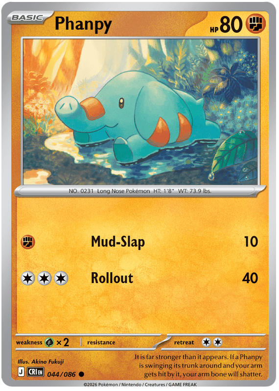 Phanpy #044/086 Common | Mega Evolution – Chaos Rising