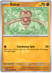 Baltoy #046/086 Common | Mega Evolution – Chaos Rising