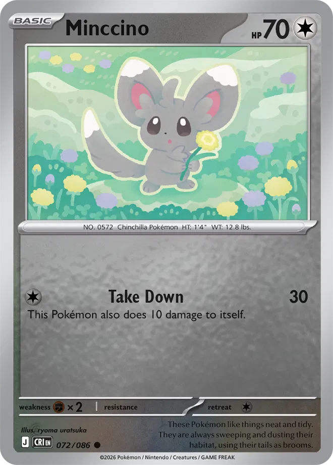 Minccino #072/086 Reverse Holo | Mega Evolution – Chaos Rising