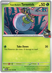 Team Rocket's Tarountula #019/182 Reverse Holo | Scarlet & Violet – Destined Rivals