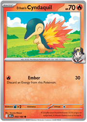 Ethan's Cyndaquil #032/182 Common | Scarlet & Violet – Destined Rivals