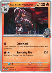 Team Rocket's Houndoom #038/182 Uncommon | Scarlet & Violet – Destined Rivals