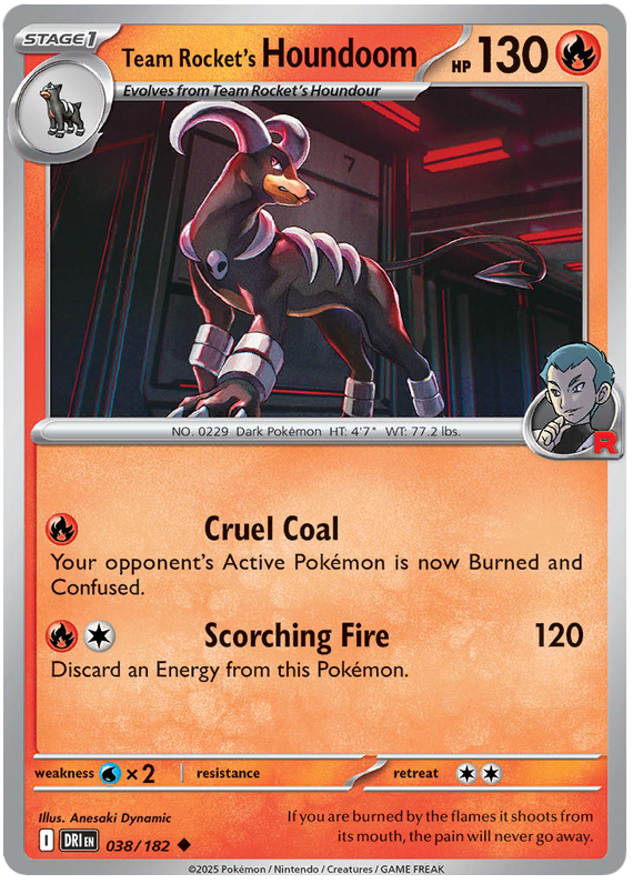 Team Rocket's Houndoom #038/182 Uncommon | Scarlet & Violet – Destined Rivals