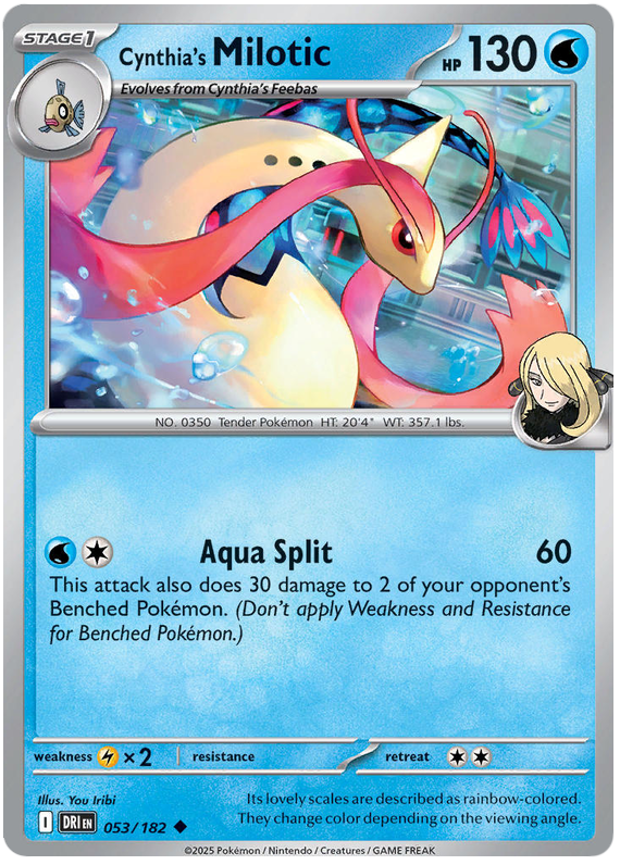 Cynthia's Milotic #053/182 Uncommon | Scarlet & Violet – Destined Rivals