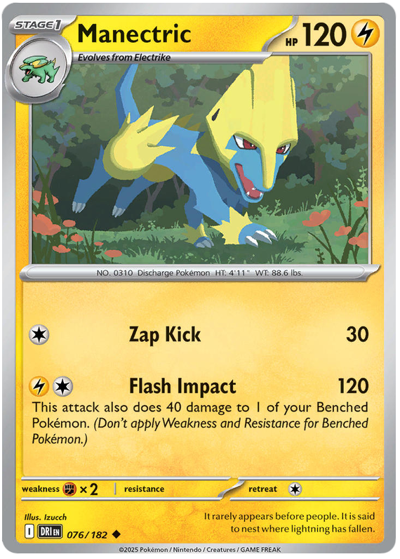 Manectric #076/182 Uncommon | Scarlet & Violet – Destined Rivals