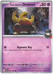 Team Rocket's Drowzee #079/182 Common | Scarlet & Violet – Destined Rivals