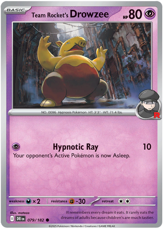 Team Rocket's Drowzee #079/182 Common | Scarlet & Violet – Destined Rivals
