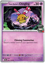 Team Rocket's Chingling #085/182 Reverse Holo | Scarlet & Violet – Destined Rivals